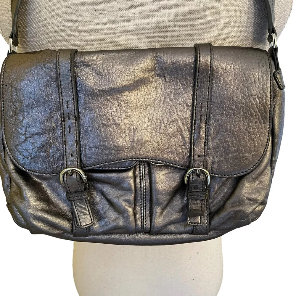Talbots Metallic Silver Small Satchel